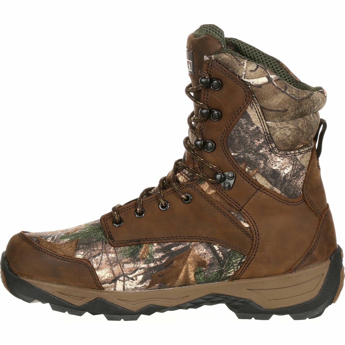 Brown Men's Rocky Retraction Waterproof 800G Insulated Hunting Boots | EZKHW7594