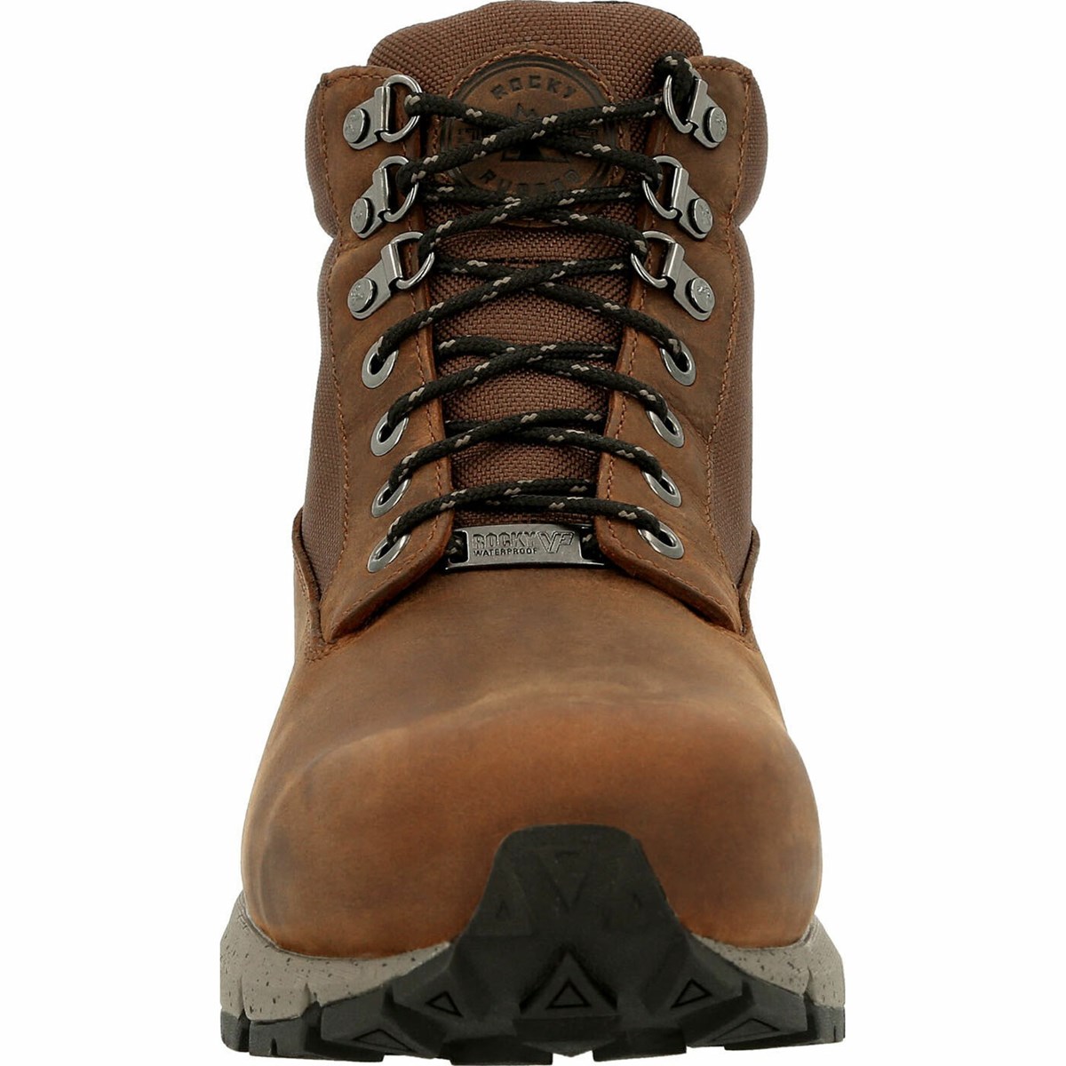 Brown Men's Rocky Rugged AT Composite Toe Waterproof Work Boots | JBKFP6235