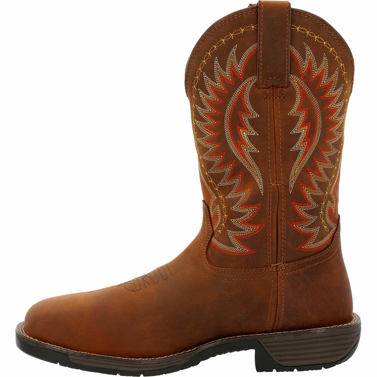 Brown Men's Rocky Rugged Trail Cowboy Boots | LFWET7396