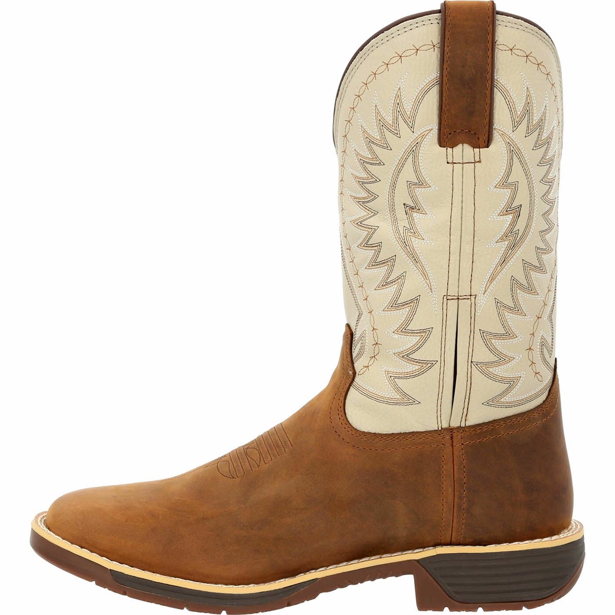 Brown Men's Rocky Rugged Trail Cowboy Boots | WLOMQ5428