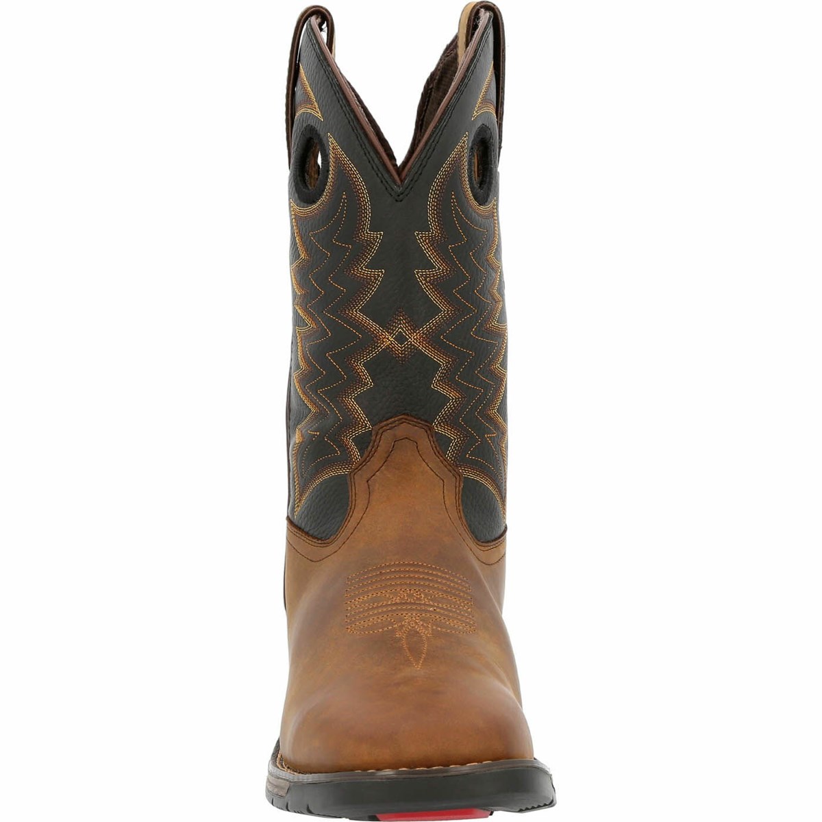 Brown Men's Rocky Rugged Trail Steel Toe Cowboy Boots | LRWTD0926