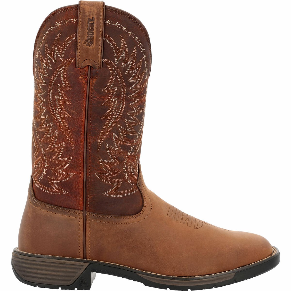 Brown Men's Rocky Rugged Trail Western Boots | MBGPN5916