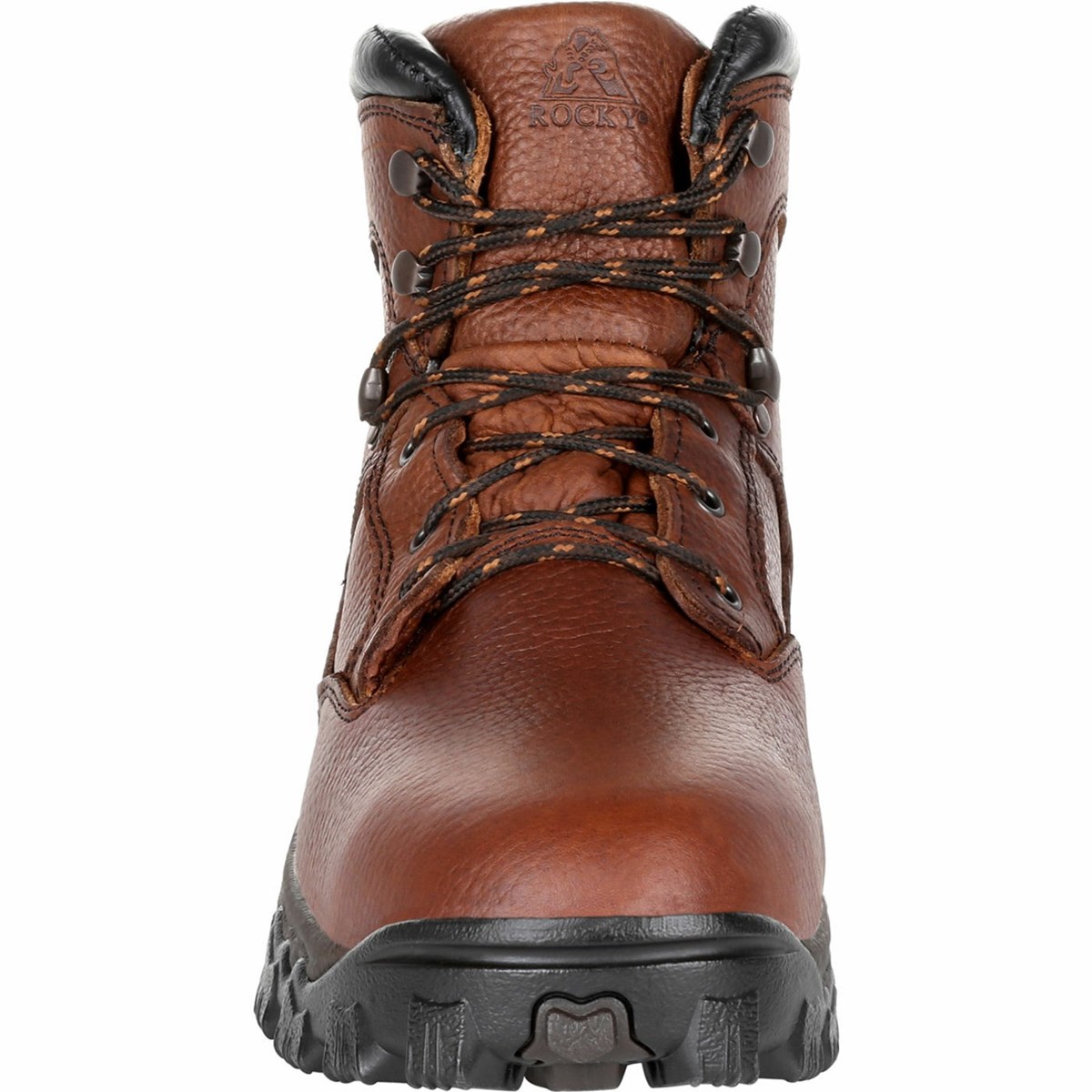 Brown Men's Rocky Steel Toe Work Boots | PRIYD4086