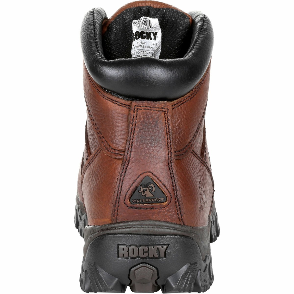 Brown Men's Rocky Steel Toe Work Boots | PRIYD4086