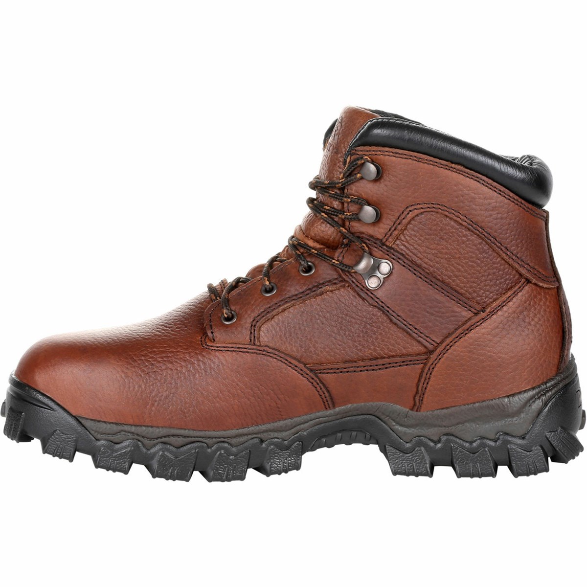 Brown Men's Rocky Steel Toe Work Boots | PRIYD4086