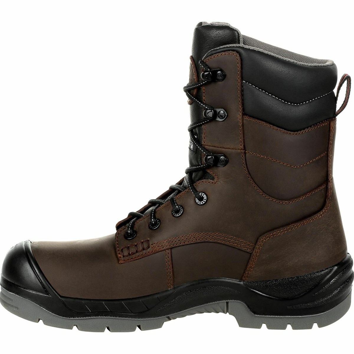 Brown Men's Rocky Worksmart 8 Inch 400G Insulated Composite Toe Work Boots | VQXPF7089