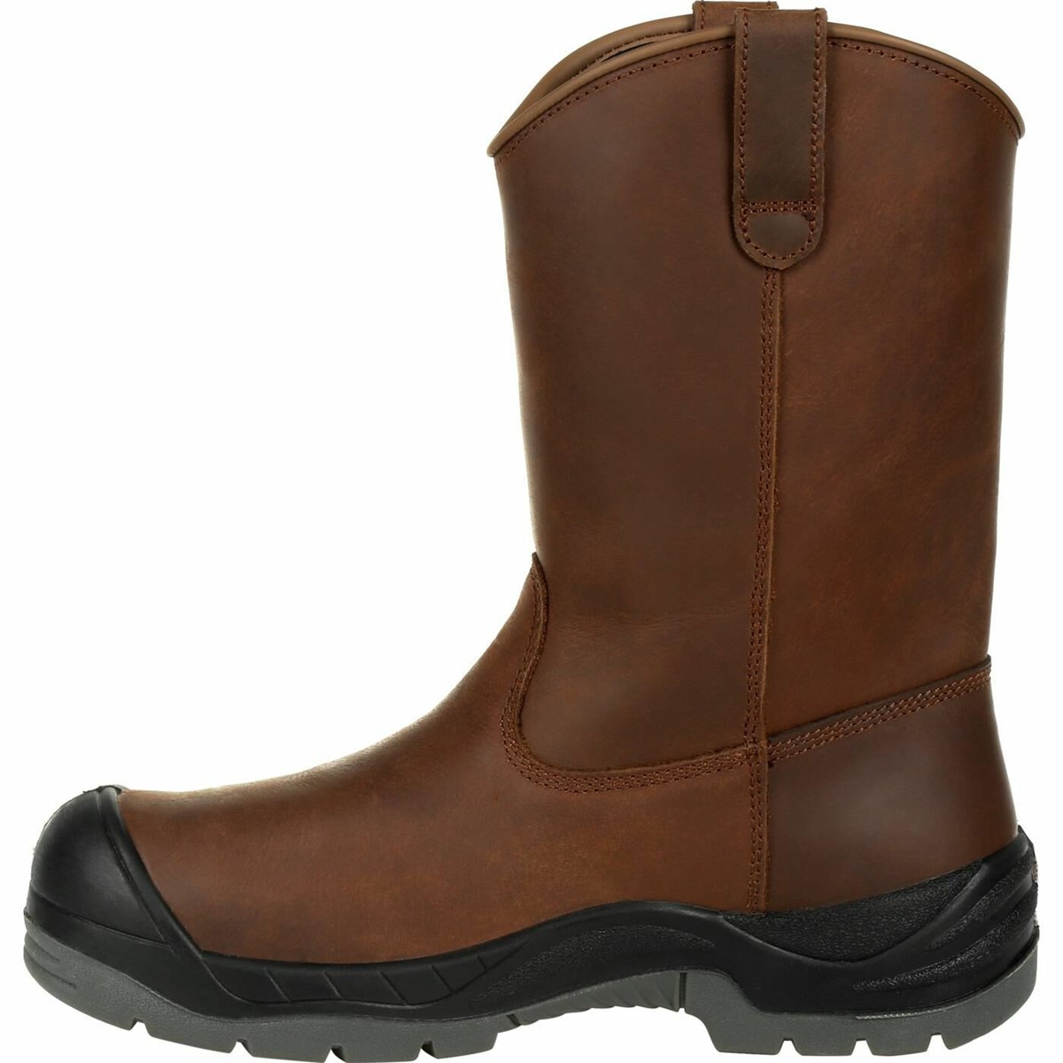 Brown Men's Rocky Worksmart Composite Toe Internal Met Guard Waterproof Work Boots | SFNKH3985