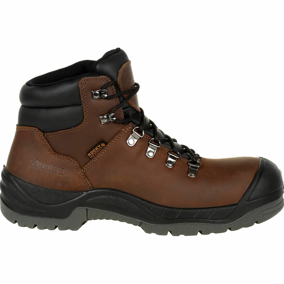 Brown Men\'s Rocky Worksmart Waterproof Work Boots | CGNZH3719