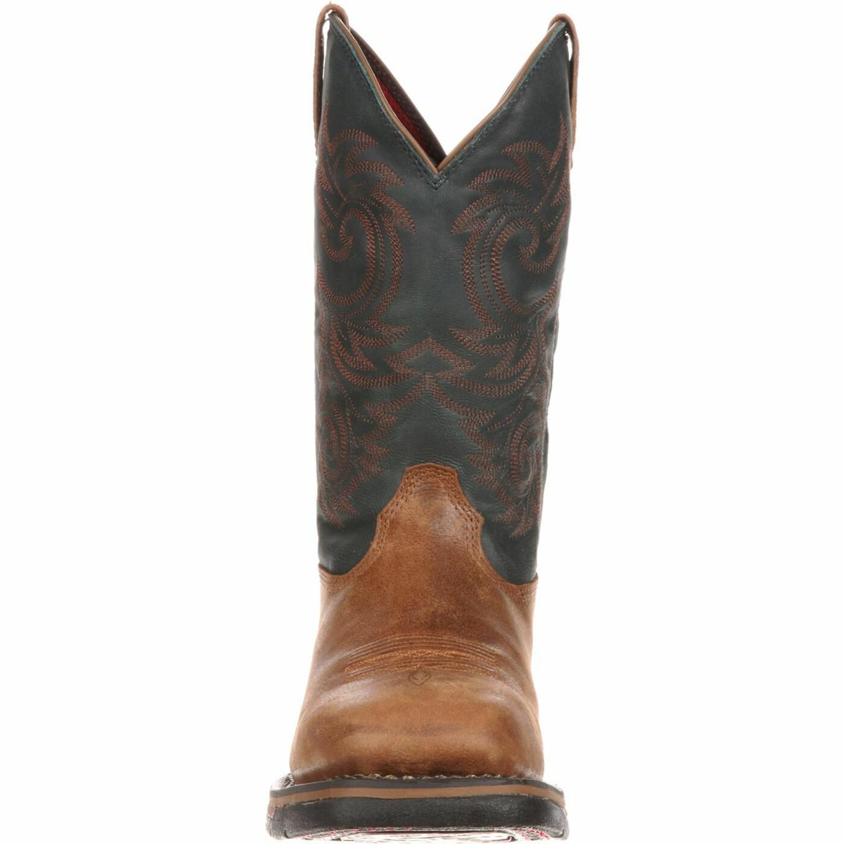 Brown / Navy Men's Rocky Long Range Waterproof Western Boots | AEGMN7410