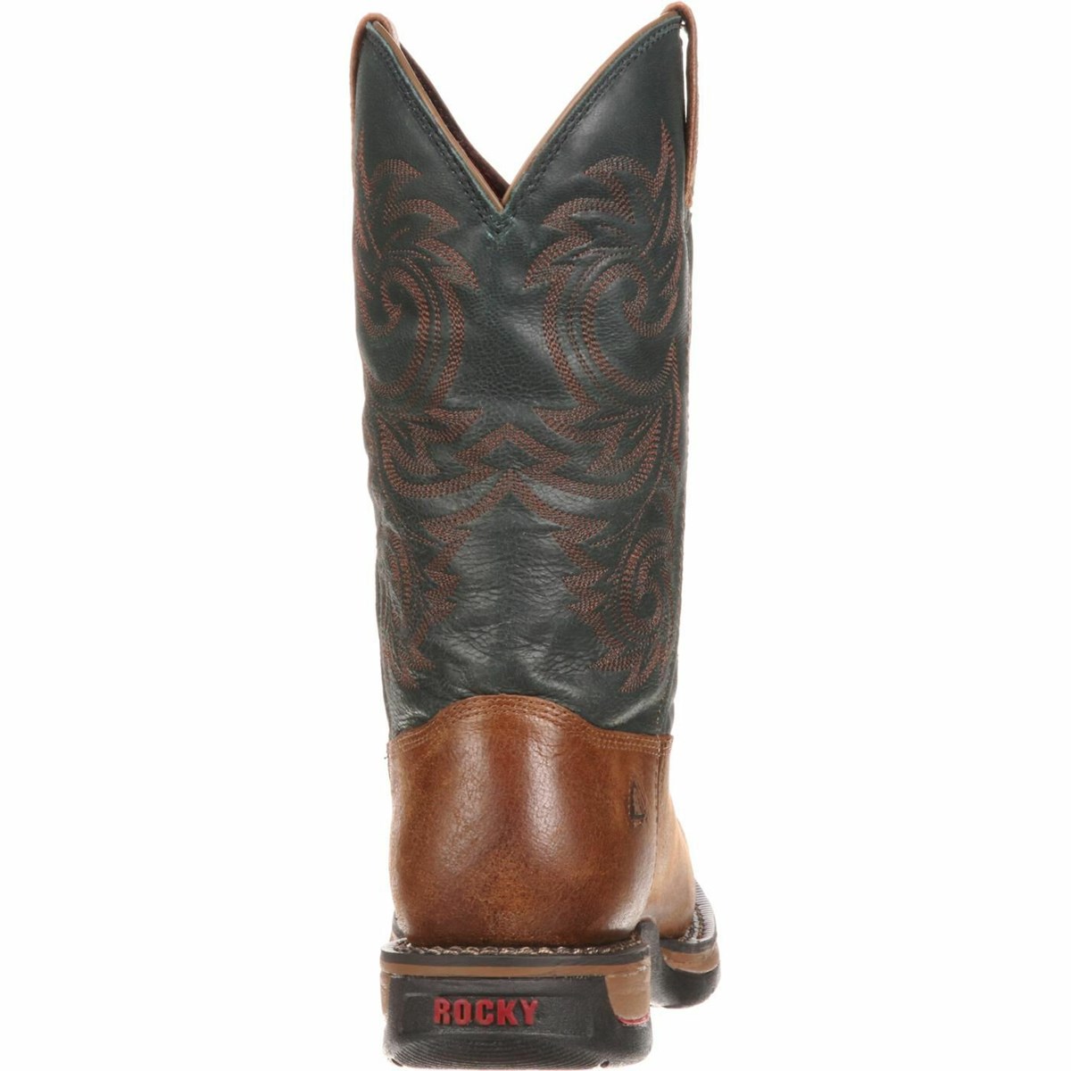 Brown / Navy Men's Rocky Long Range Waterproof Western Boots | AEGMN7410