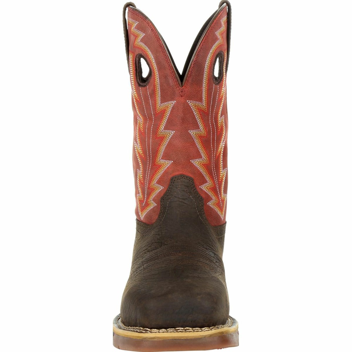 Brown / Red Men's Rocky Long Range Composite Toe Cowboy Boots | RVITH1459