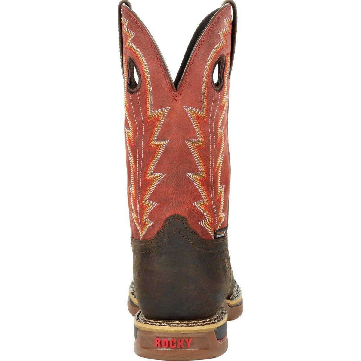 Brown / Red Men's Rocky Long Range Composite Toe Cowboy Boots | RVITH1459