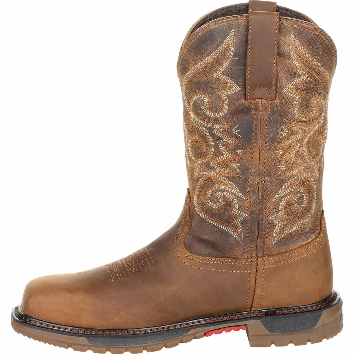 Brown Women's Rocky Original Ride FLX Composite Toe Waterproof Work Boots | BXZTK9152