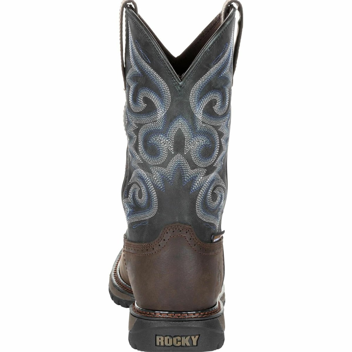 Chocolate / Blue Men's Rocky Original Ride FLX Cowboy Boots | ZRLVN6984