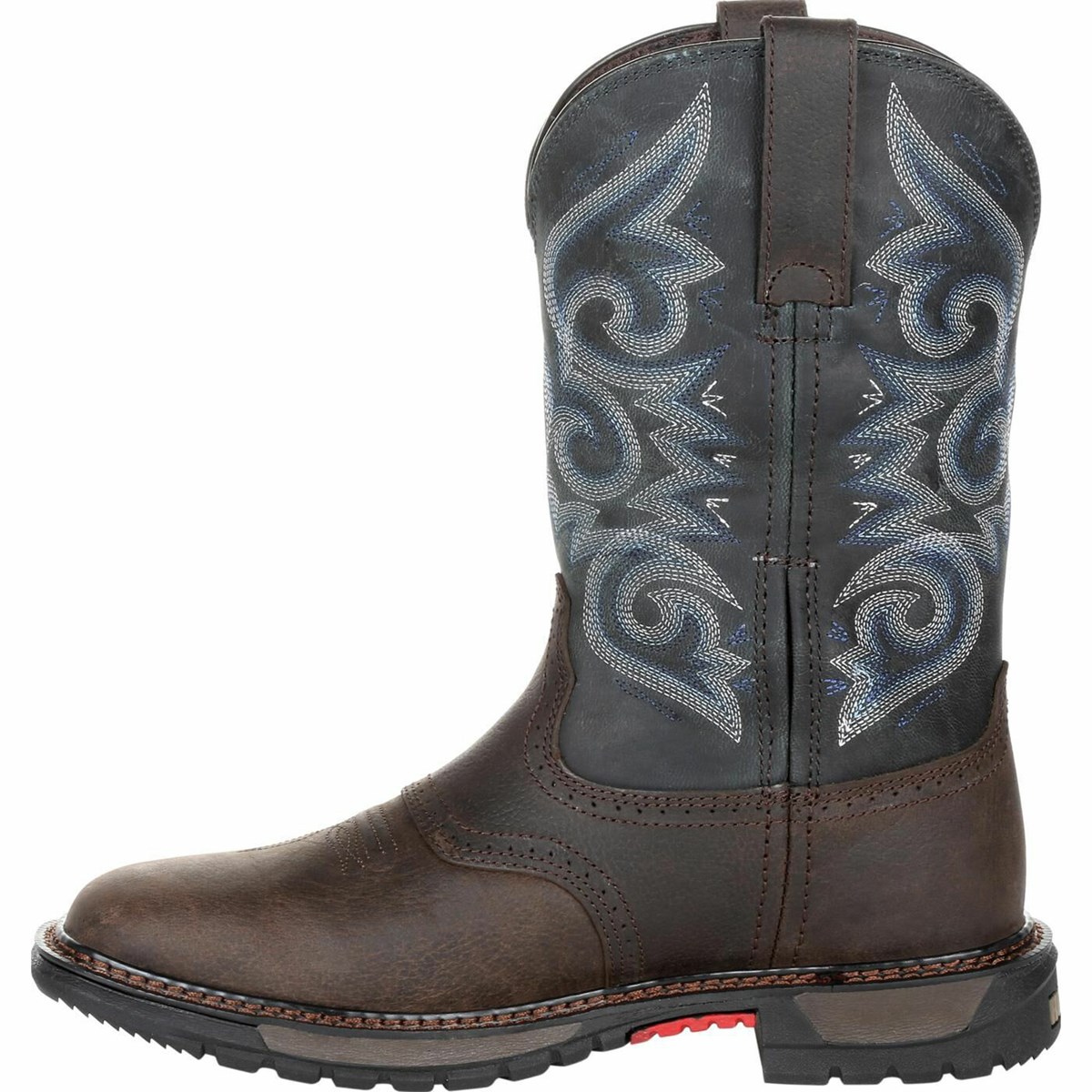 Chocolate / Blue Men's Rocky Original Ride FLX Cowboy Boots | ZRLVN6984