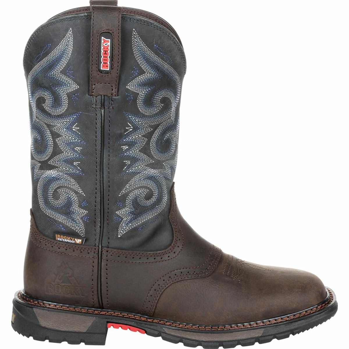 Chocolate / Blue Women\'s Rocky Original Ride FLX Waterproof Western Boots | NCGHV7235