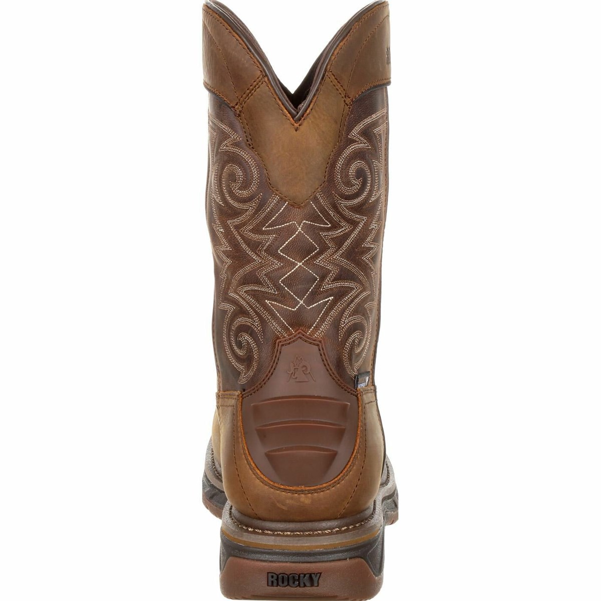 Chocolate Men's Rocky Iron Skull Composite Toe Cowboy Boots | CFTMH9637