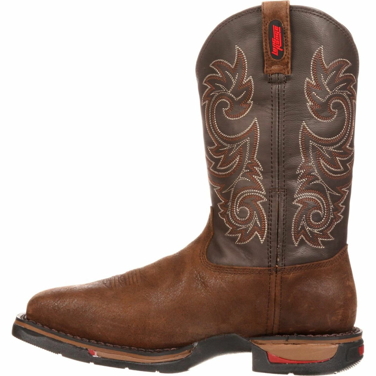 Coffee Men's Rocky Long Range Steel Toe Waterproof Pull-On Boot Western Boots | WENFL9482