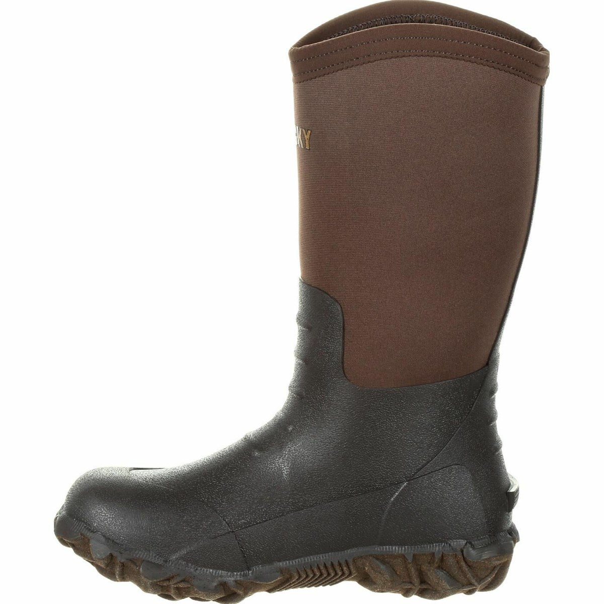 Dark Brown Men's Rocky Big Core Rubber Outdoor Boot Rubber Boots | HUWIG8753