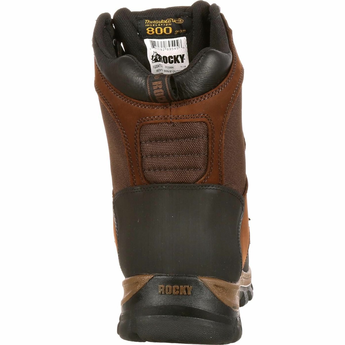 Dark Brown Men's Rocky Core 800G Insulated Outdoor Boot Waterproof Boots | TLOQB5601