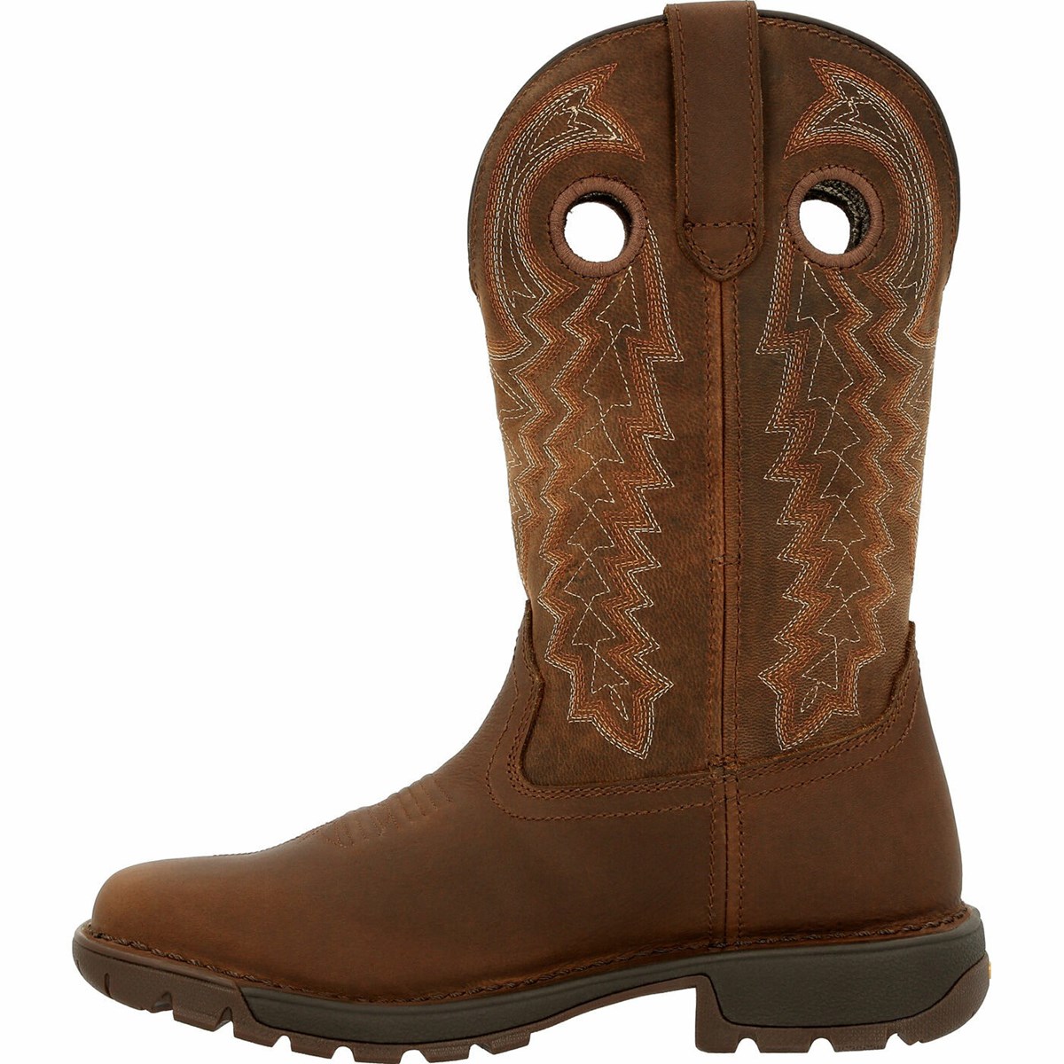 Dark Brown Men's Rocky Legacy 32 Steel Toe Cowboy Boots | LYUNC8169