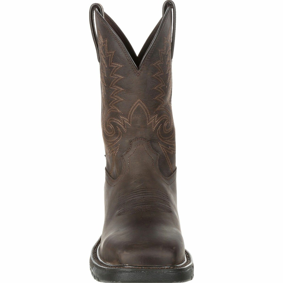 Dark Brown Men's Rocky Original Ride FLX Steel Toe Cowboy Boots | VMSHP0672