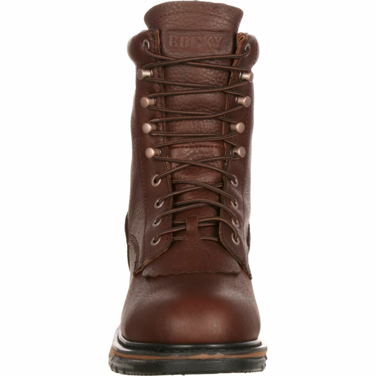 Dark Brown Men's Rocky Original Ride Steel Toe Waterproof Lacer Western Boots | SIEKN8136