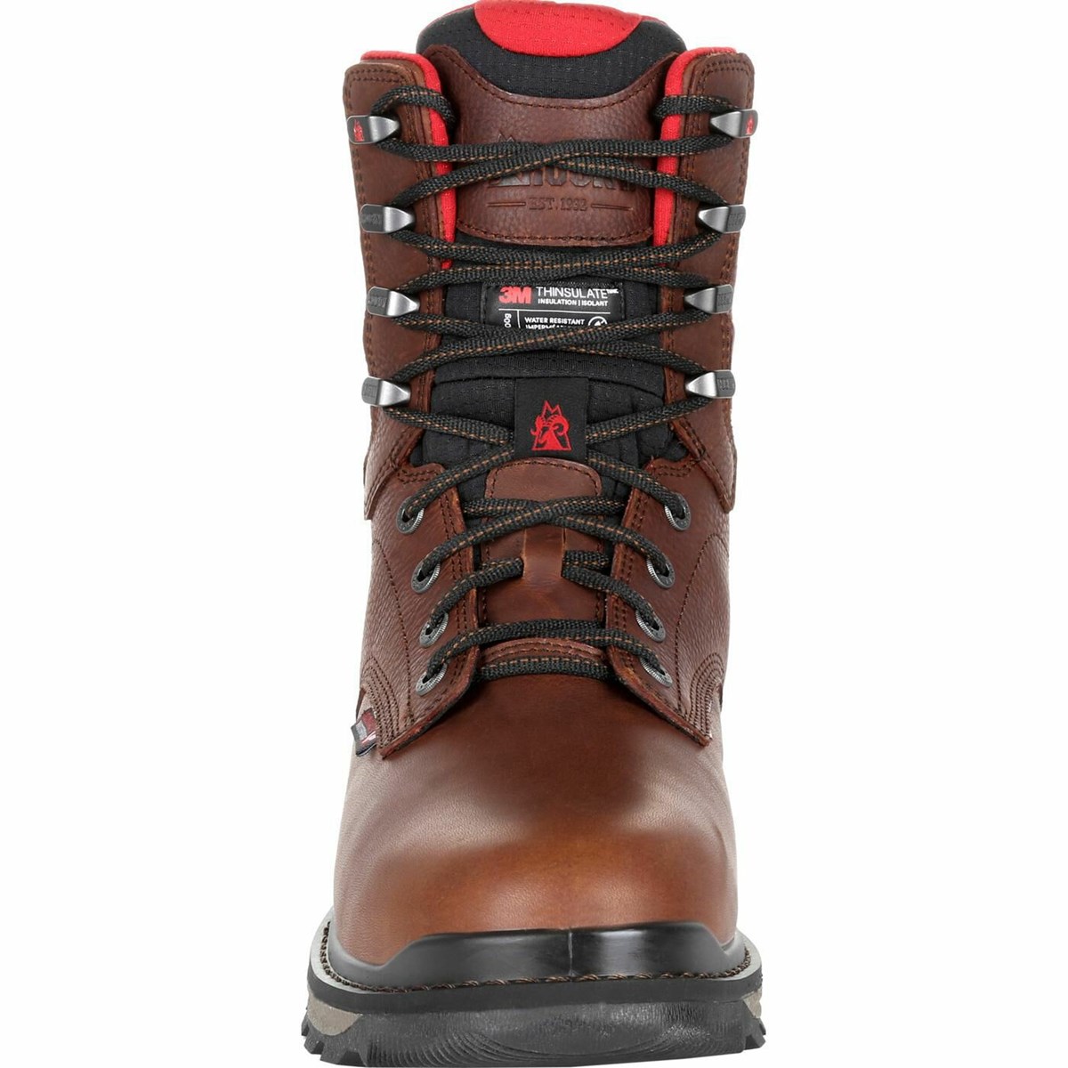 Dark Brown Men's Rocky Rams Horn 800G Insulated Waterproof Work Boots | UJSQF8627