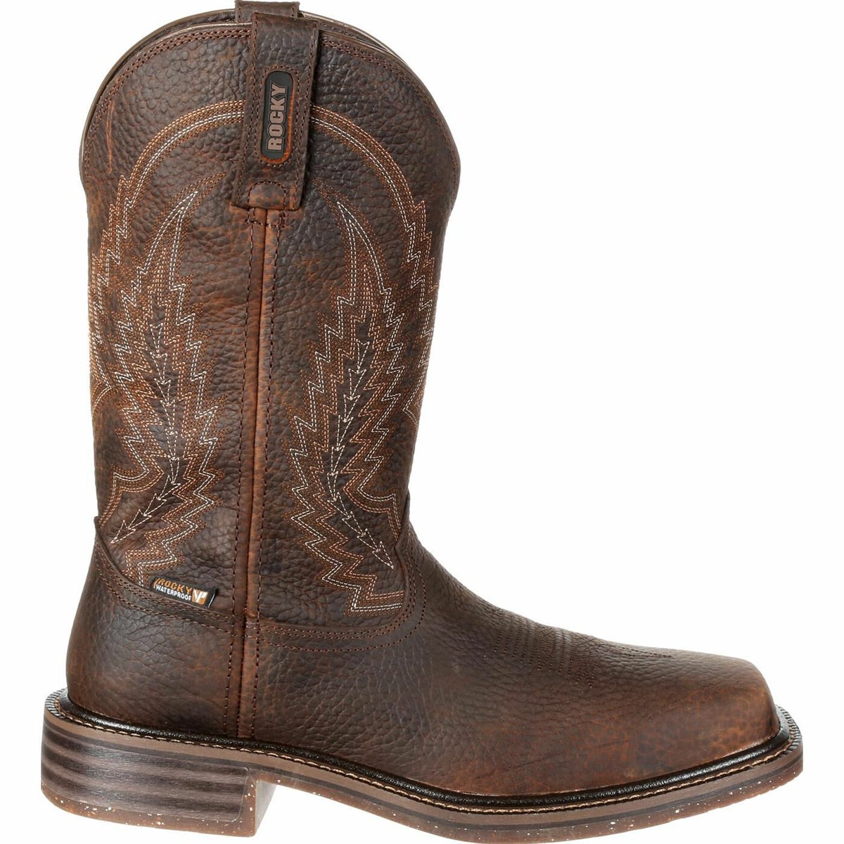 Dark Brown Men\'s Rocky Riverbend Composite Toe Cowboy Boots | LBEOI1436