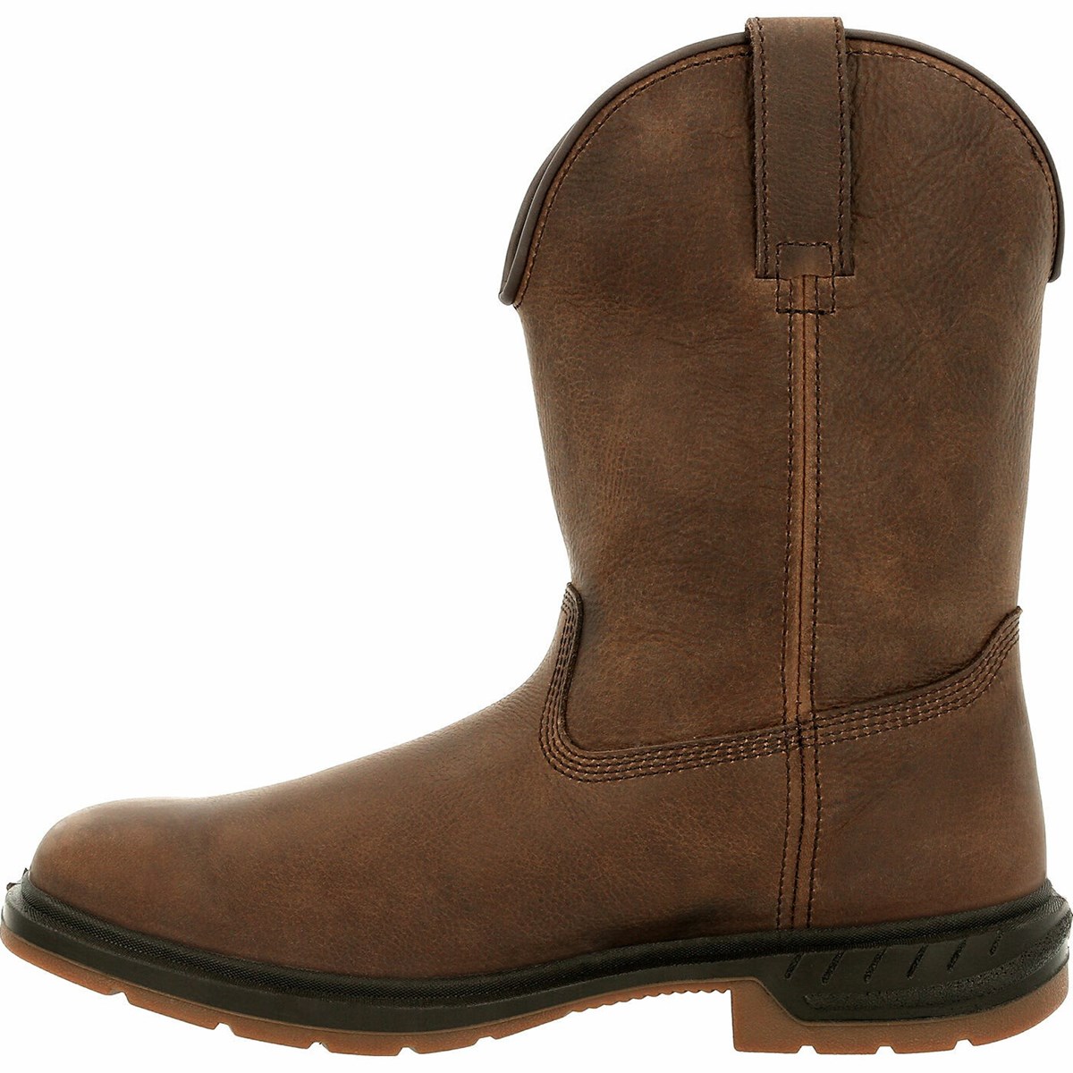 Dark Brown Men's Rocky Worksmart Unlined Western Boots | GSJQP3189