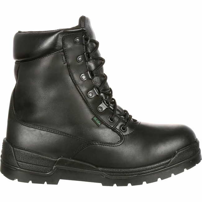 Black Men's Rocky Eliminator eVent 400G Insulated Public Service Boot Waterproof Boots | MLHXG6258