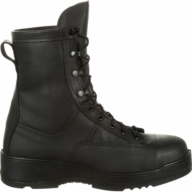 Black Men's Rocky Entry Level Hot Weather Steel Toe Military Boots | EWTUH8659