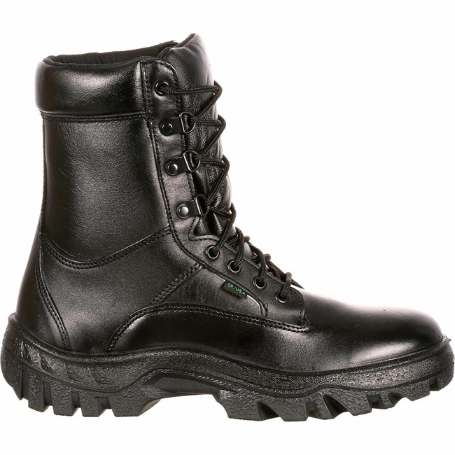 Black Men's Rocky TMC Postal-Approved Public Service Boot Waterproof Boots | LRKDT8659