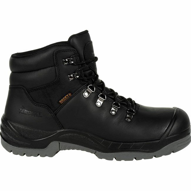 Black Men's Rocky Worksmart Composite Toe Work Boots | LEFWX4862