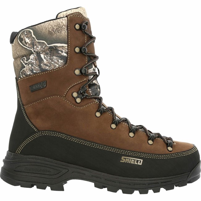 Brown / Black Men's Rocky MTN Stalker Pro 800G Insulated Mountain Boot Waterproof Boots | DIVNG7819