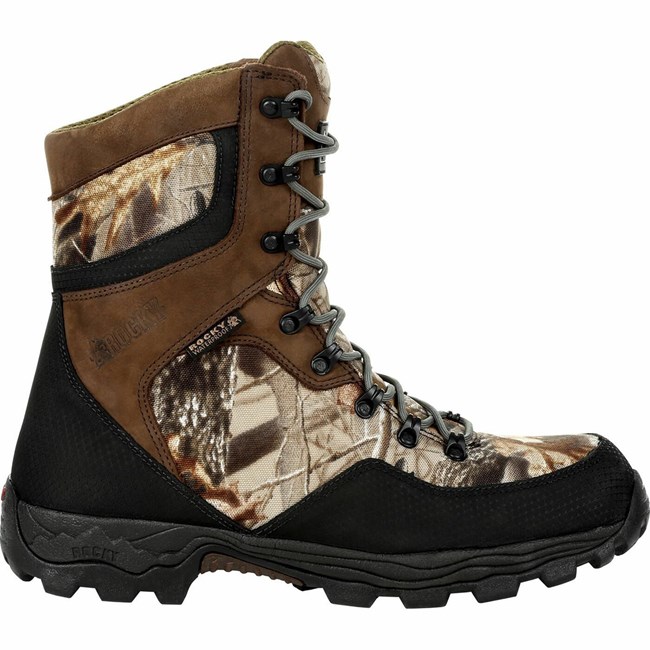 Brown / Camo Men's Rocky 400G Insulated Hunting Boots | HJFDT6247