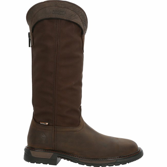 Brown / Camo Men's Rocky Original Ride FLX Comp Toe Waterproof Snake Boot Western Boots | FXYBA4719