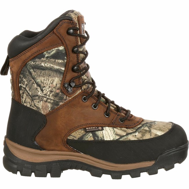 Brown Men's Rocky Core Waterproof 800G Insulated Hunting Boots | LOEXM2945