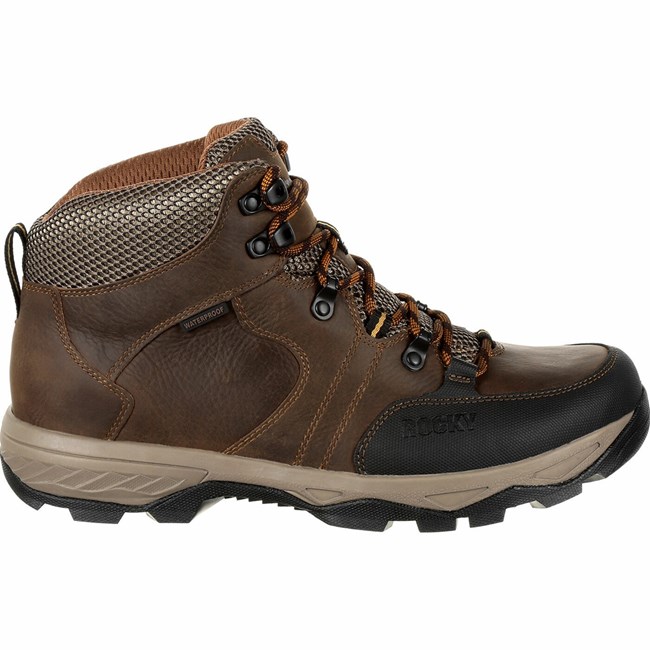 Brown Men's Rocky Endeavor Point Outdoor Boot Waterproof Boots | LGSKT4923