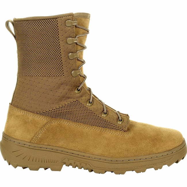 Brown Men's Rocky Havoc Commercial Military Boots | BRHLW5214