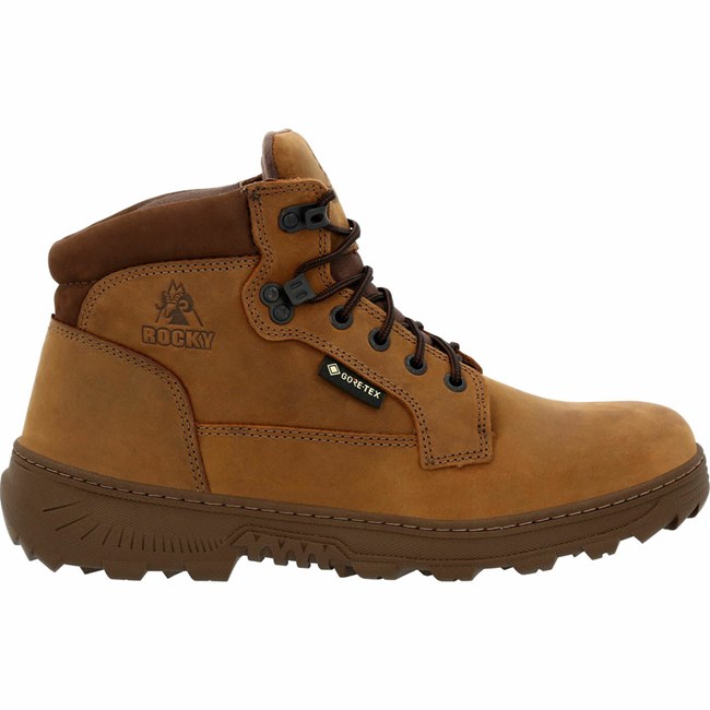 Brown Men's Rocky Havoc Plain Toe GORE-TEX Outdoor Boot Waterproof Boots | SJERX3240