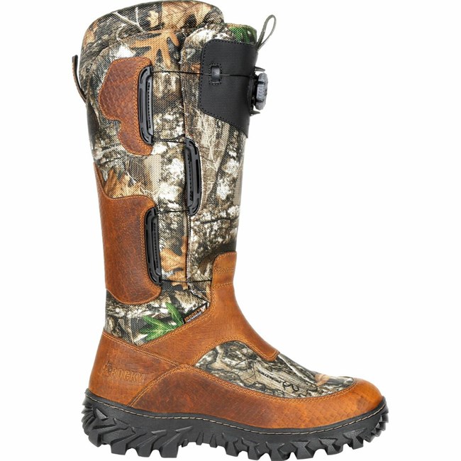 Brown Men's Rocky King Snake BOA Fit System Snake Boot Waterproof Boots | QPEZG4135