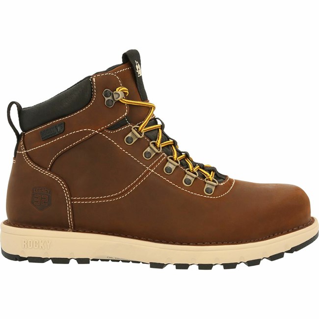 Brown Men's Rocky Legacy 32 Composite Toe Work Boots | CDWIE2067