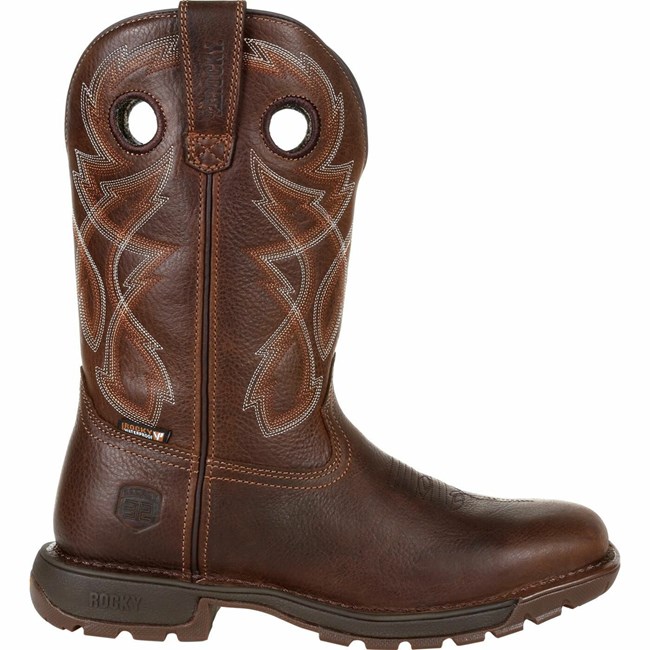 Brown Men's Rocky Legacy 32 Waterproof Western Boots | FMQLI3850