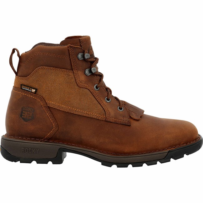 Brown Men's Rocky Legacy 32 Waterproof Western Lacer Western Boots | PRQJX2051