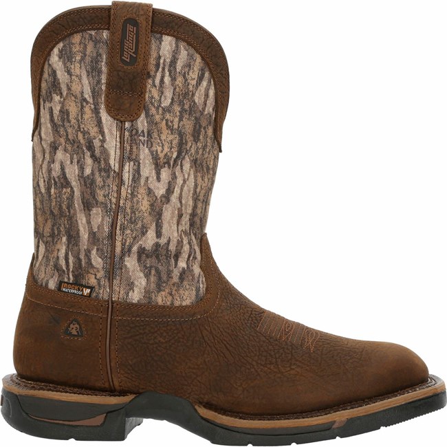 Brown Men's Rocky Long Range 11" Cowboy Boots | AKQOP2036