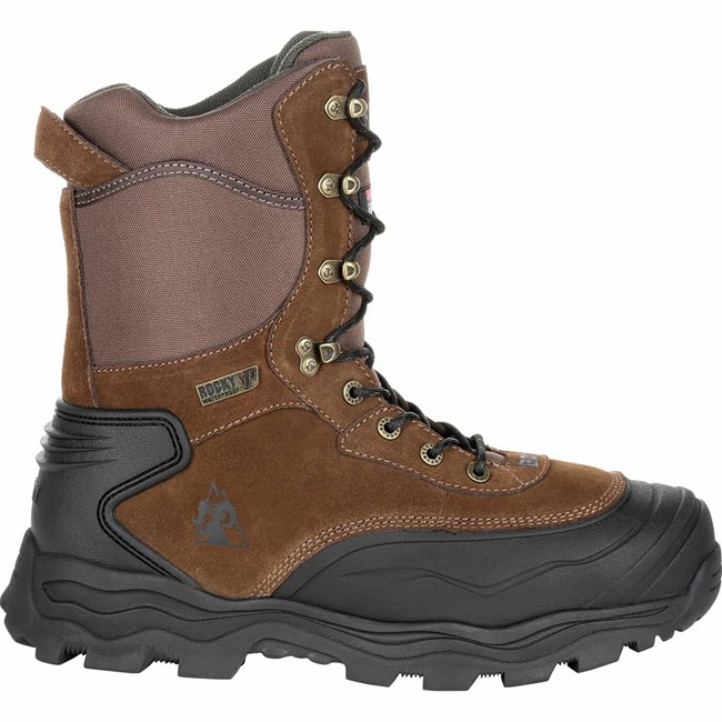 Brown Men's Rocky Multi-Trax 800G Insulated Outdoor Boot Waterproof Boots | FZEJR5864