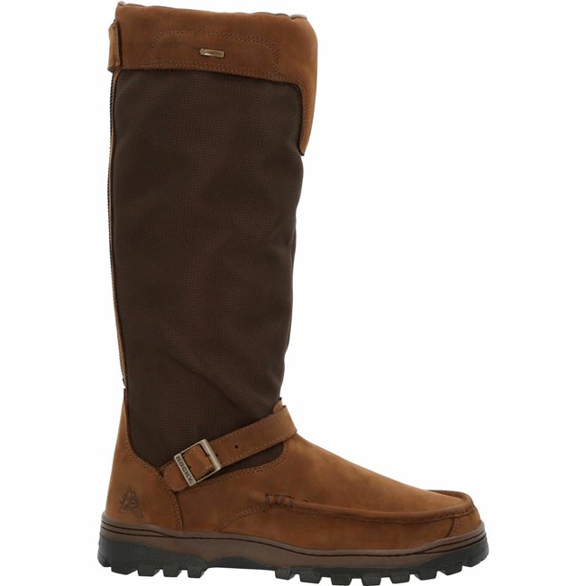 Brown Men's Rocky Outback GORE-TEX Snake Boot Waterproof Boots | VAOBN5741