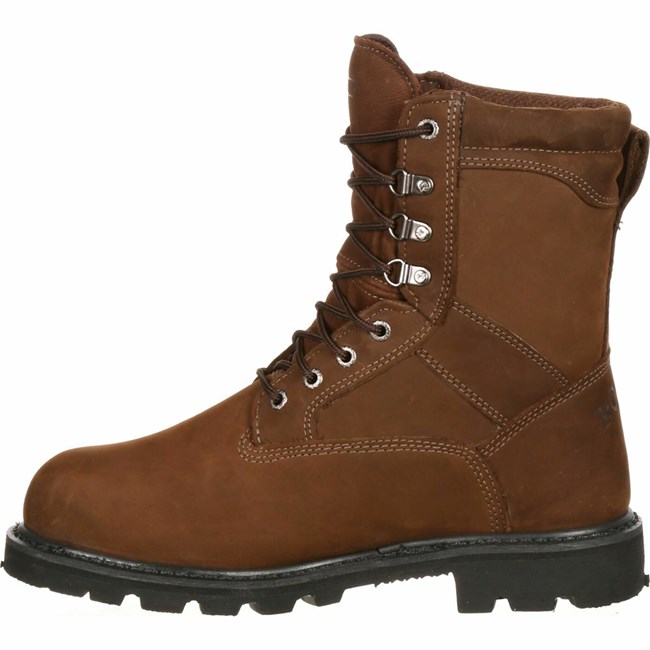 Brown Men's Rocky Ranger Steel Toe GORE-TEX 600G Insulated Outdoor Boot Waterproof Boots | MNDYB3670