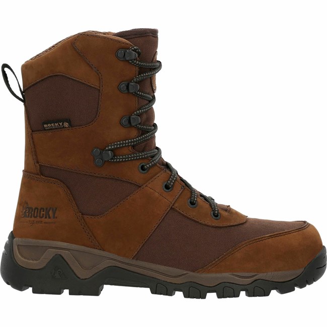 Brown Men's Rocky Red Mountain 400g Insulated Outdoor Boot Waterproof Boots | AHUIJ1826